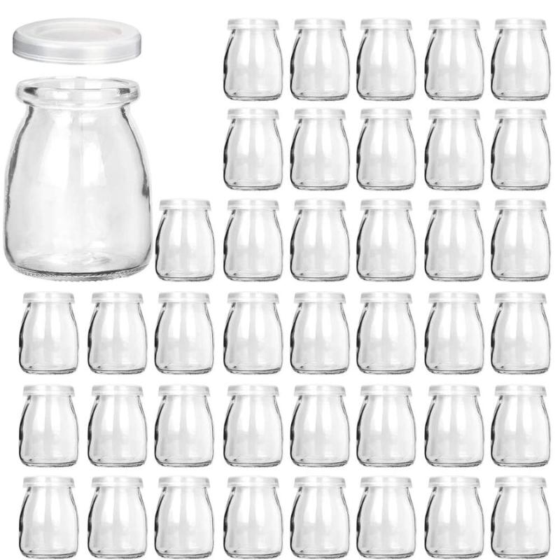 

Storage Bottles & Jars Glass Clear Yogurt With PE Lids, Pudding Ideal For Honey, Wedding Favors, Shower Favors