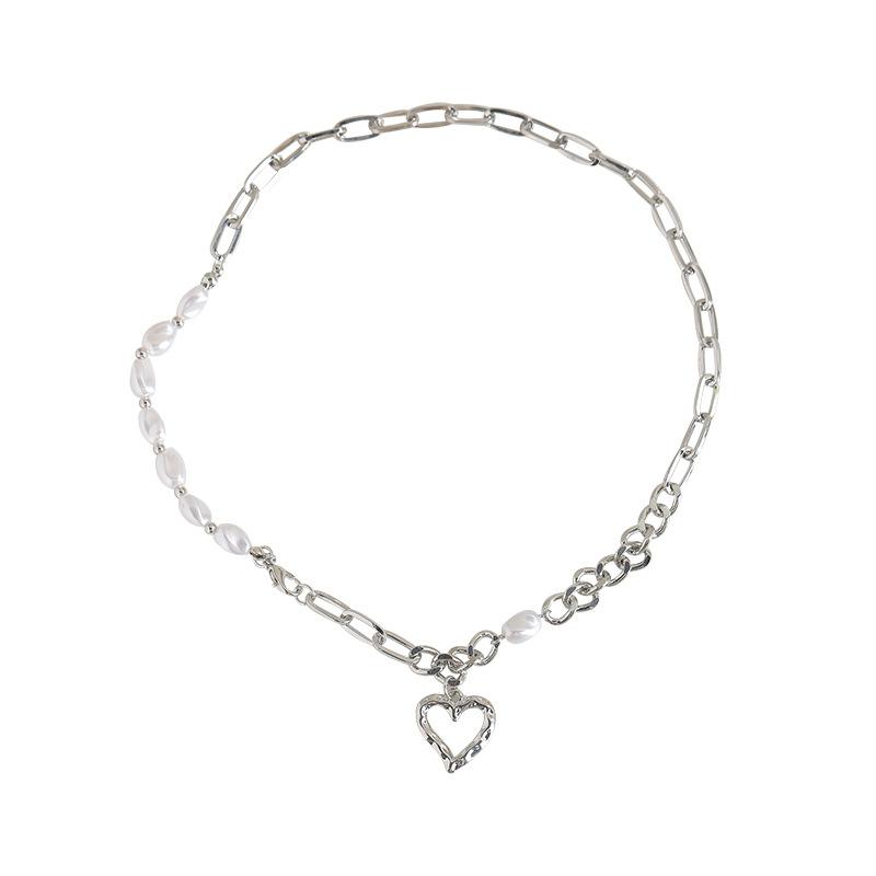 

Pendant Necklaces WOMEN HEART LINK NECKLACE LADIES BAROQUE PEARL JEWELLERY