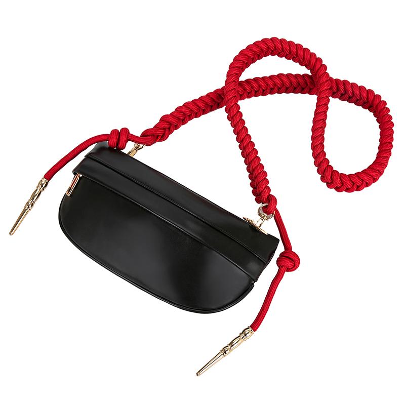 

Waist Bags For Women 2021 Leather Chest Bag Casual Crossbody Pouch Female Weaving Strap Shoulder Pack Fanny #35