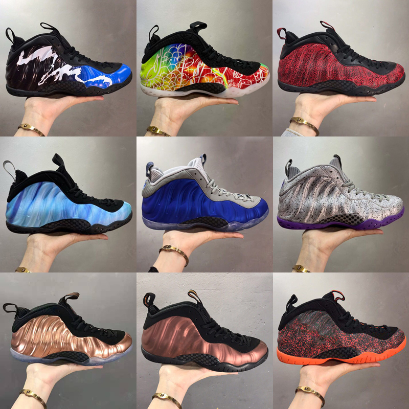 

High Quality Penny Hardaway Outdoor Shoe Foam posite Pro Galaxy Pink Black Mens Royal Blue Cny Floral Fleece Habanero Sports Sneakers size 7-12, As photo 8