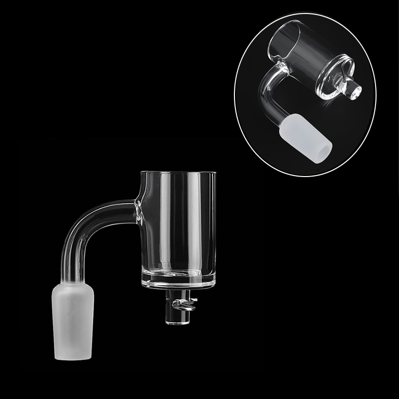 

Smoking Accessories Flat Top Quartz Enail Banger With Metal Retainer Clip Male Female Joints Suit For 25mm Coil Heater