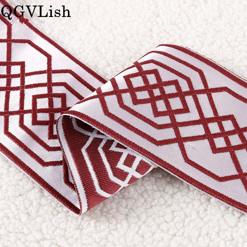 

QGVLish 9cm Wide Retro Jacquard Curtain Lace Trim Ribbon Belt DIY Valance Stage Bedroom Living Room Decor Accessories Other Home