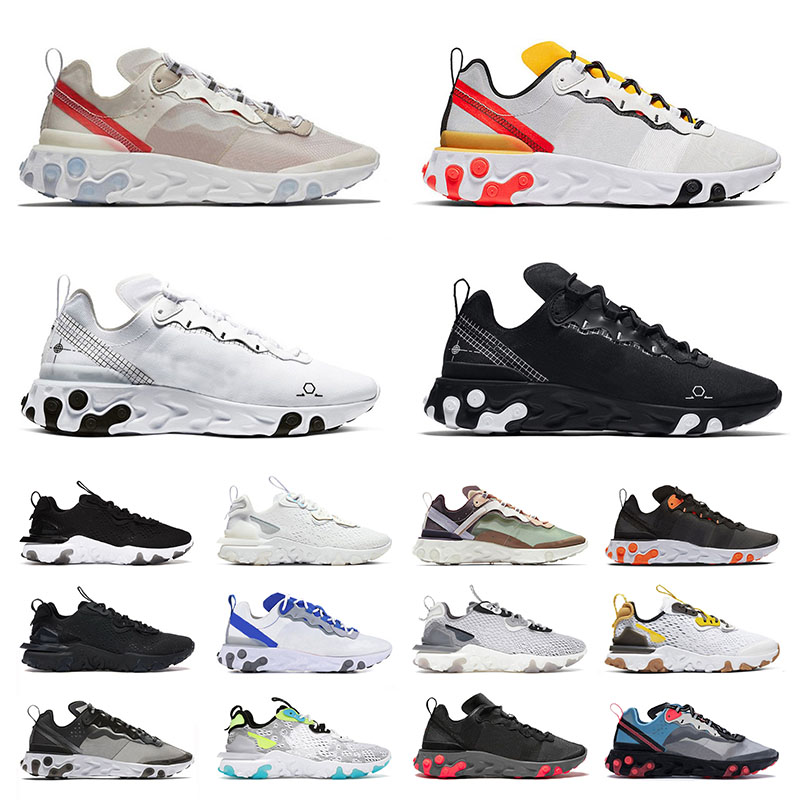 

aaa+ Quality Epic React Vision Element 55 87 Sports Running Shoes Schematic Triple Black White Iridescent Sneakers Sail Athletic Mens Womens Trainers Honeycomb, D1 36-45 white iridescent