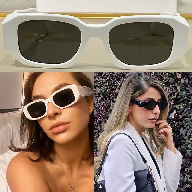 

Women P home sunglasses SPR17WF designer party glasses ladies stage style top high quality Fashion concave-convex three-dimensional line mirror frame Size 51-20-145