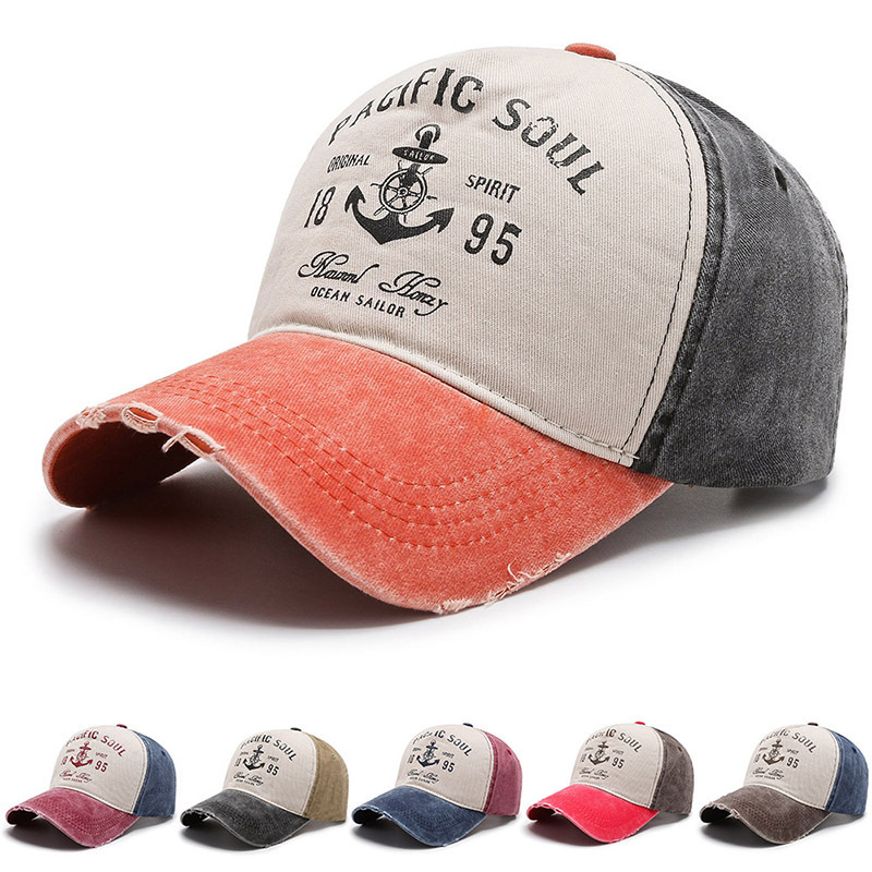 

Cowboy Cap, Female Baseball Men's Wash and Make Old Fashion, Outdoor Sunshade, Leisure Sunscreen Hat, Blue;gray