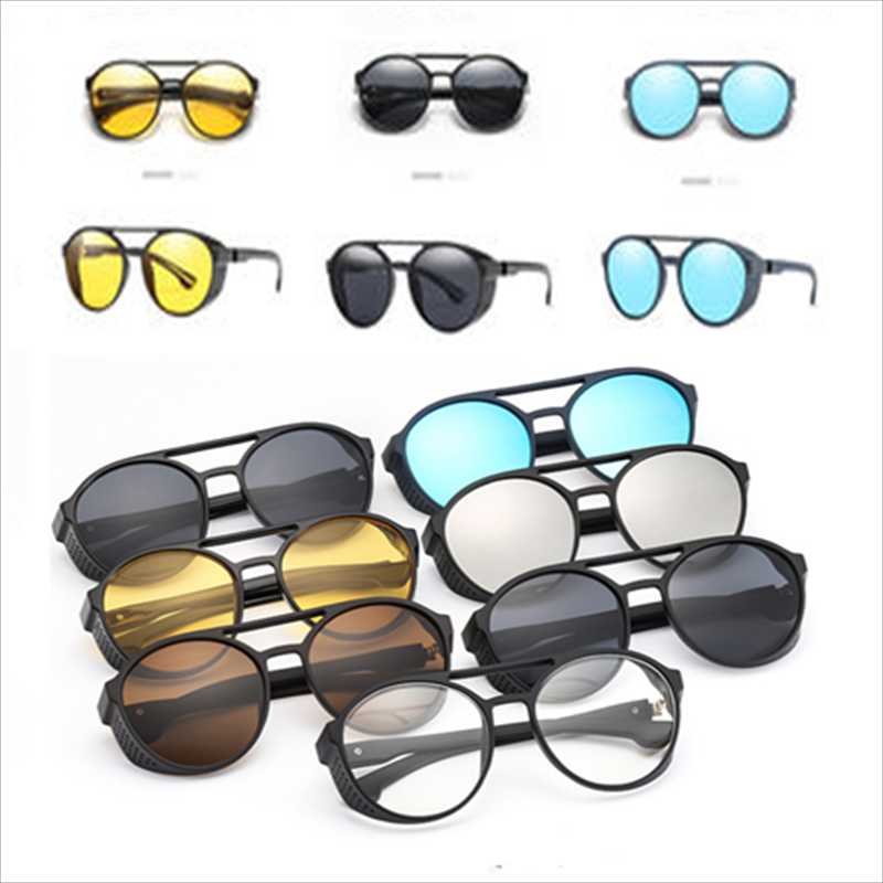 

Sunglasses High Quality Round Metal Steampunk Men Women Fashion Glasses Man Retro Vintage Uv400