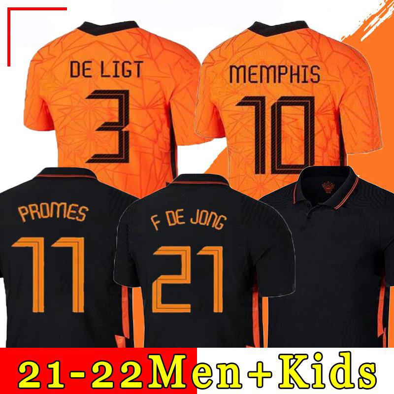 

Men + Kids kit Netherlands 2021 2022 Dutch Soccer jersey F. DE JONG WIJNALDUM MEMPHIS DE LIGT VIRGIL HOLLAND national team football Tops jerseys 21 22 Dumfries STROOTMAN, Home kids