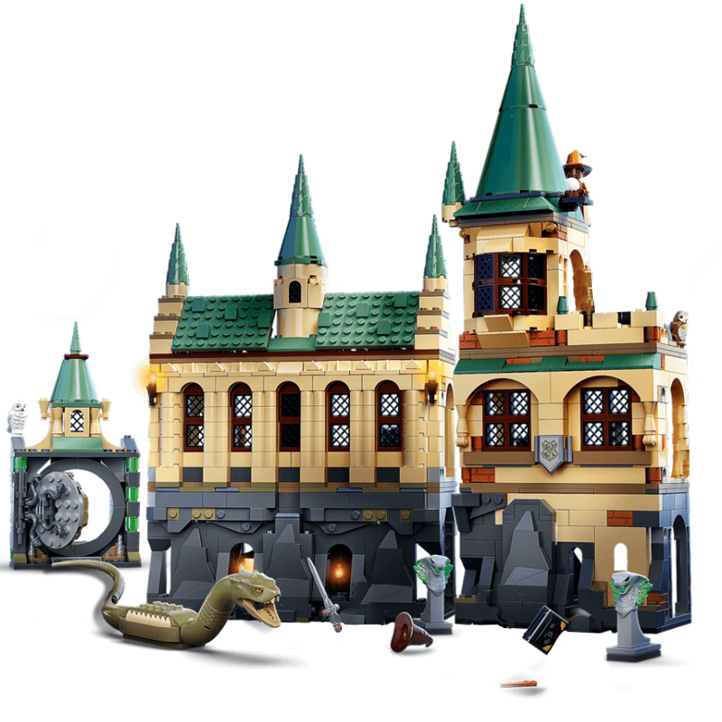 

MOC Movie Magic Castle 76388 Village Visit Magic Village Building Model Building Hogsmeade Blocks Educational Toy Gift 76389