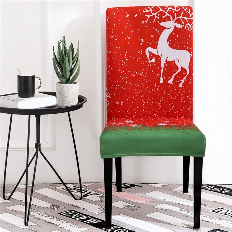 

Printed Chair Cover Christmas Big Elastic Seat Covers Slipcovers Stretch Banquet El Home Decoration