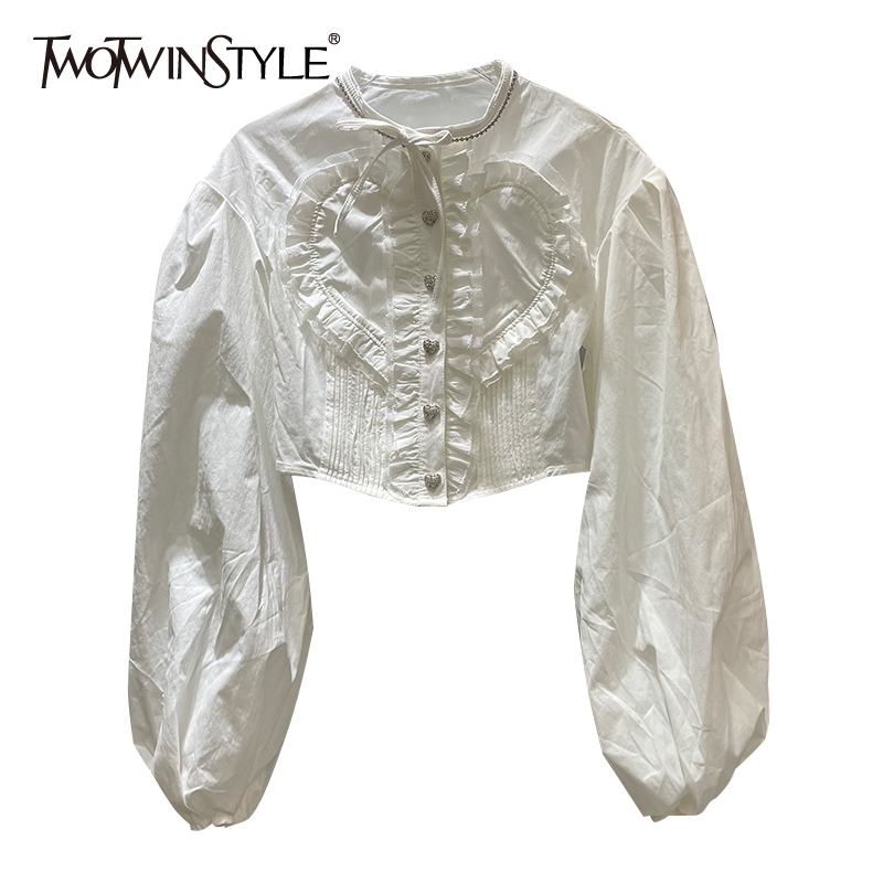 

Casual White Coat For Women O Neck Long Sleeve Patchwork Ruched Straight Coats Female Summer Fashion Clothing Style 210524