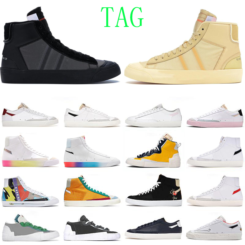 

blazer mid 77 vintage mens running shoes women low Thermal White Kumquat green black Habanero Red Pacific Blue sport sneakers outdoor, Color 33