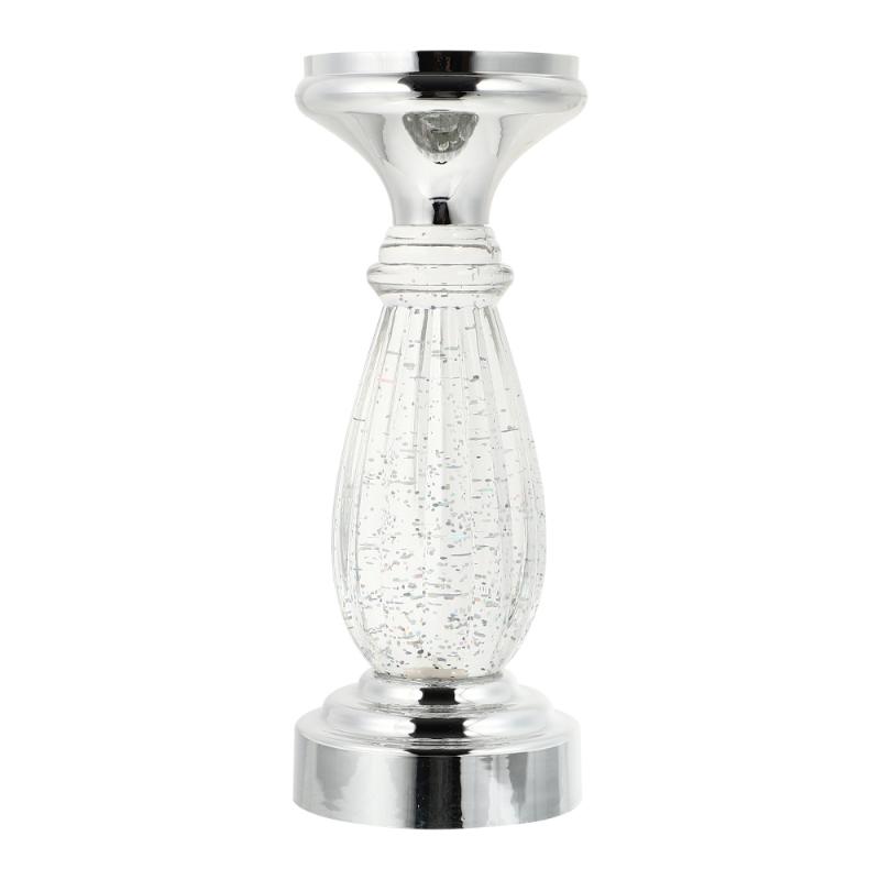 

Candle Holders 1Pc Crystal Candleholder Decorative Base Adornment Cup (Silver)