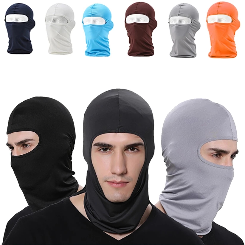 

Motorcycle Mask Cycling Balaclava Full Cover Face Masks Hat Balaclava lycra Ski Neck Summer Sun Ultra UV Protection, Random colors