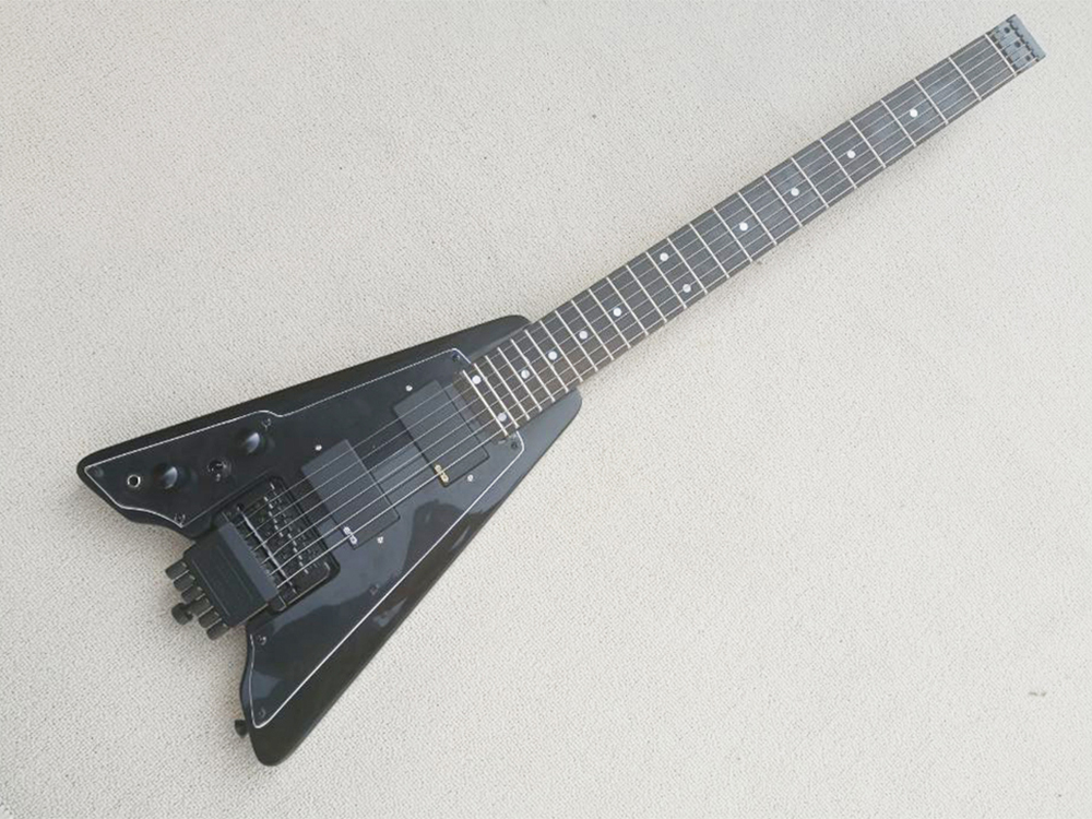 

Left Hand Headless Electric Guitar with Floyd Rose,Rosewood Fretboard,24 Frets