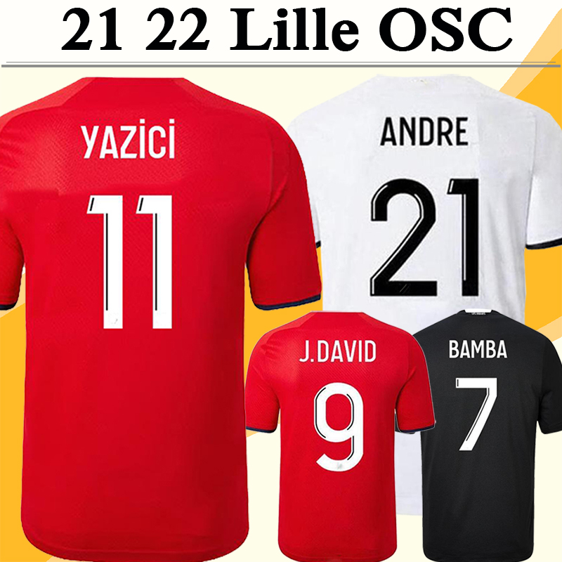 

21 22 Lille YAZICI Mens Soccer Jerseys FONTE BAMBA BURAK R.SANCHES Home Red Away 3rd J.IKONE J.DAVID XEKA Short Sleeve Football Shirt Uniforms, Qm4351 21 22 3rd ligu. 1 patch