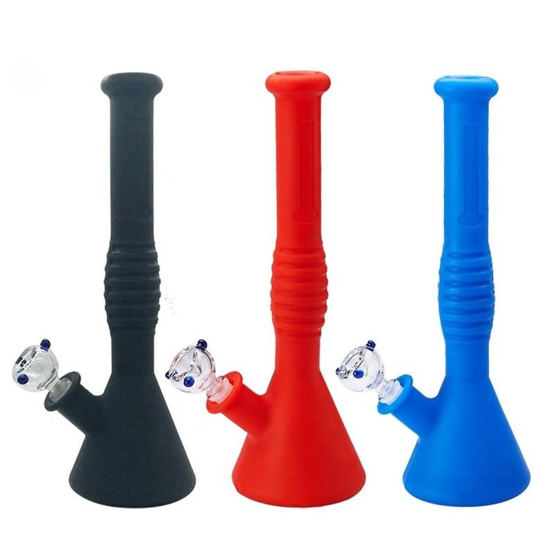 

Silicone bong glass percolator glasses smoking bongs Available in multiple colors water pipe dab rigs oil rig