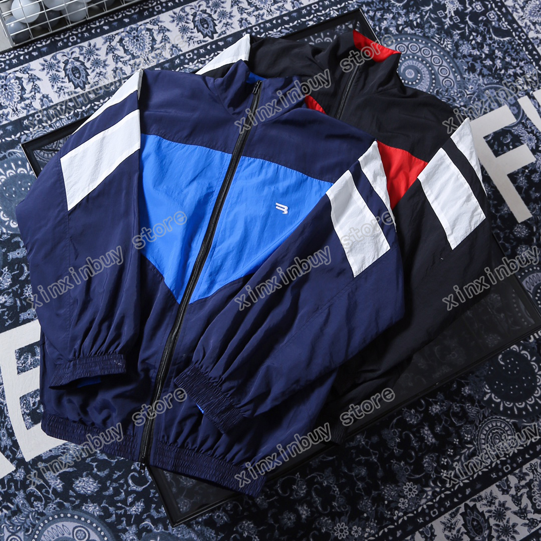 

22ss Men Women Designers Jackets nylon Tracksuit cloth Jacquard fabric Man Fashion Streetwear blue red S-XL