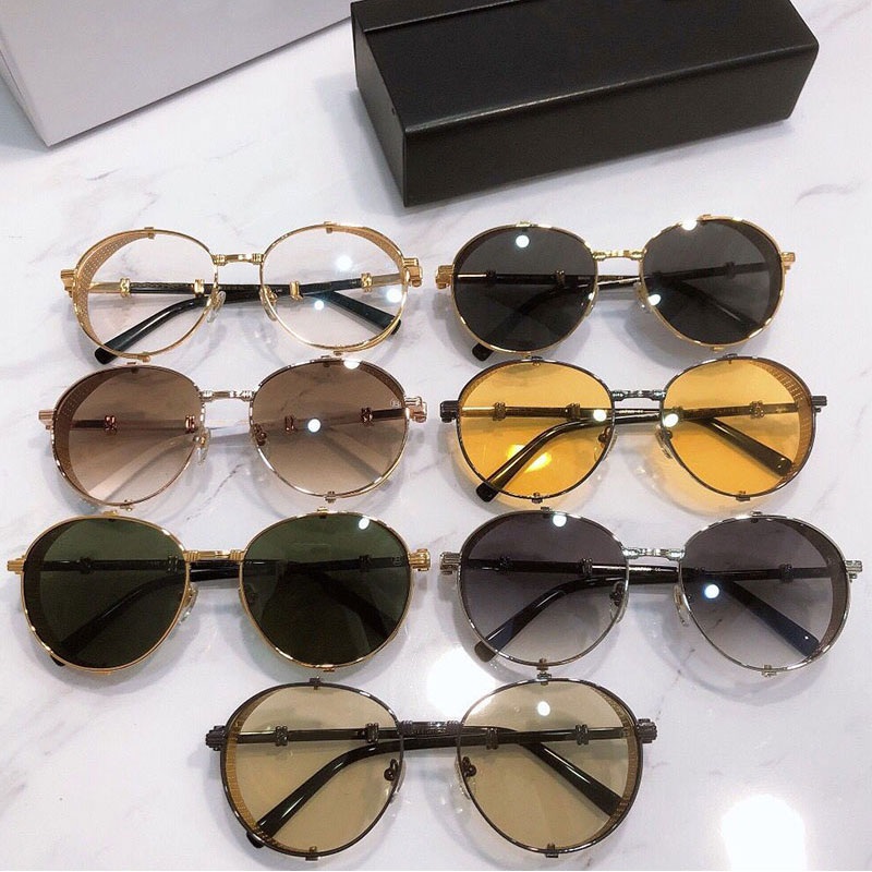 

Mens or womens sunglasses metal frames fashion shopping beach party outdoor glasses multi-yan color lenses designer small temples top quality and original box