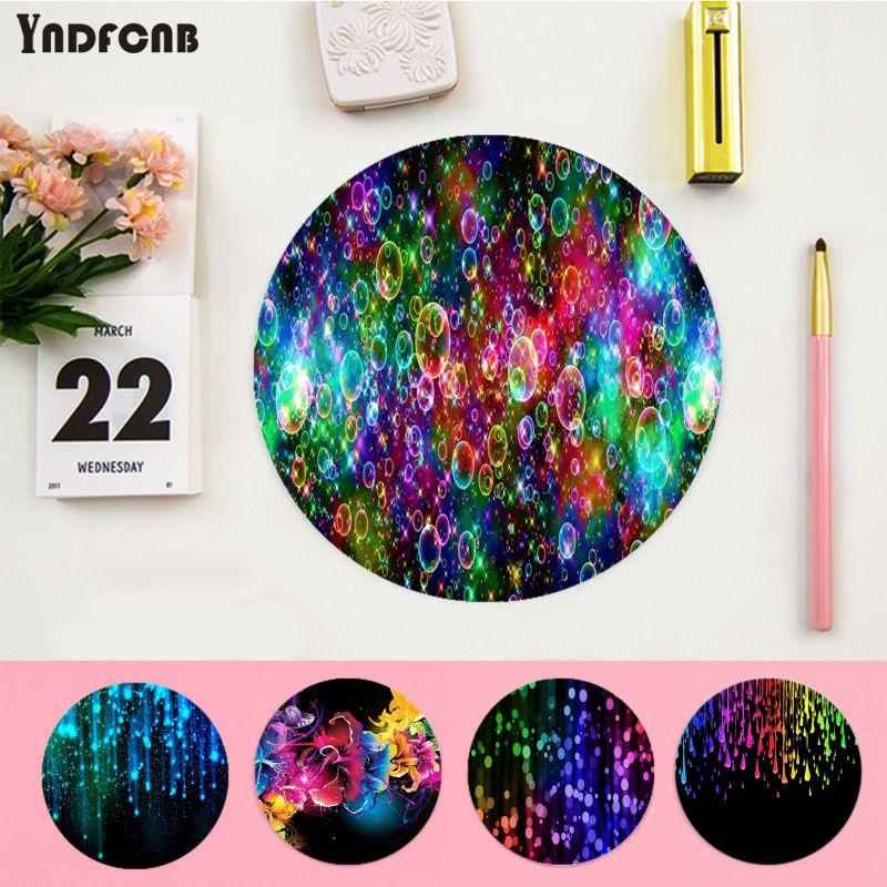 

Mouse Pads & Wrist Rests YNDFCNB Color Water Drop Anime Cartoon Gaming Round Pad Computer Mats Mousepad Rug For PC Laptop Notebook