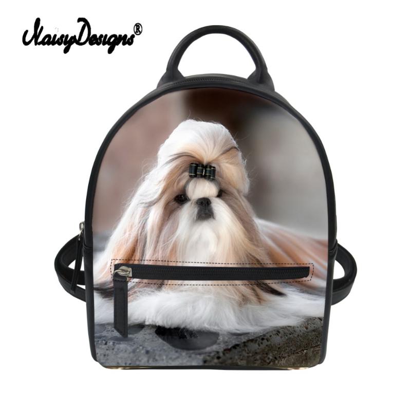 

Backpack Mini Backpacks Women PU Leather Shoulder For Female Kawaii Yorkshike Terrier Printed Animals Small Bagpack Girls Kids
