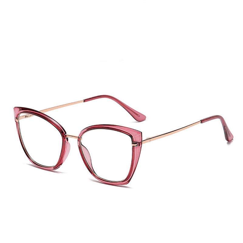 

Fashion Sunglasses Frames Blue Light Proof TR90 Cat's Eye Spectacle Frame Women's Lightweight And Tough Fashionable Myopia Eyeglasses Metal