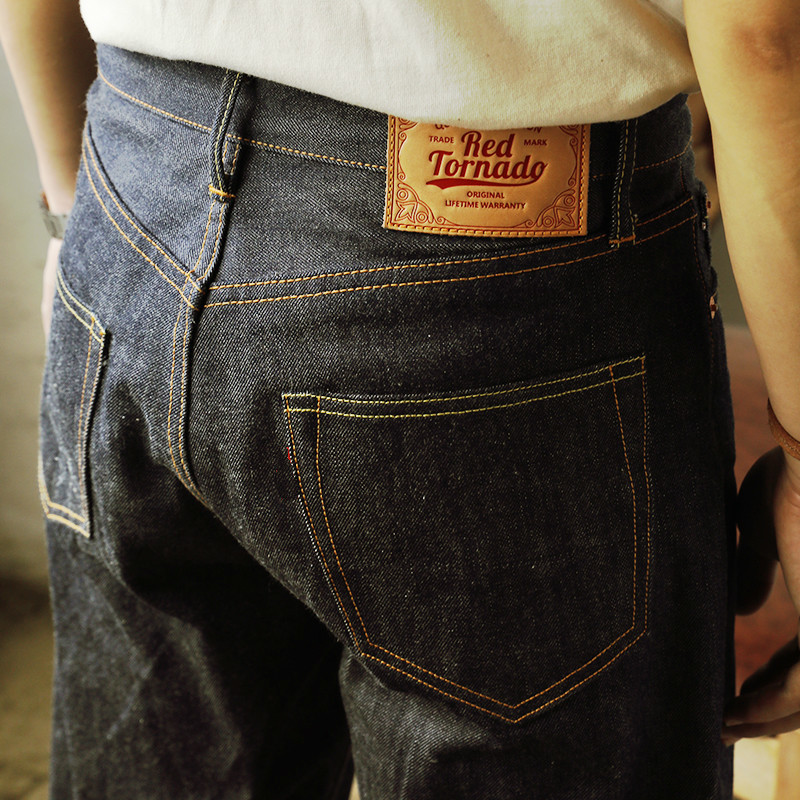 

55501 Read Description! Red Tornado Super Quality Indigo Selvage Unwashed Pants Unsanforized Raw Denim Jean 14oz, Beige