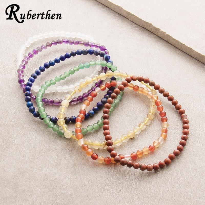 

Beaded, Strands Ruberthen Mini Gem Stone Energy Bracelets 7 Chakra Yoga Bracelet Pieces, Black