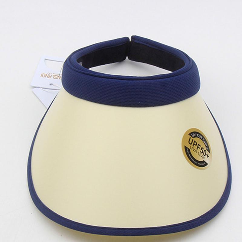 

Wide Brim Hats Adult Sun Summer Outdoors Sunscreen Unisex Solid Color Protection Empty Top Peaked Visor Cap Protect Chapeau, Beige