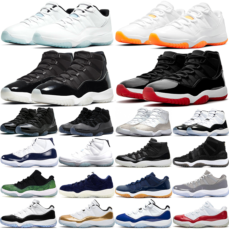 

jumpman 11s 11 Basketball shoes Legend Blue Jubilee 25th Concord Gamma bred Cap and Gown Win Like 96 Navy gum Trainers mens womens sneakers, Box