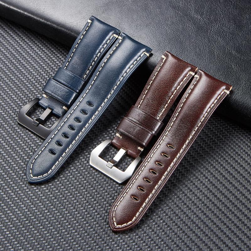 

Watch Bands 22mm 24mm 26mm Full Grain Leather Watchband Genuine Universal Replacement Band 20mm Strap