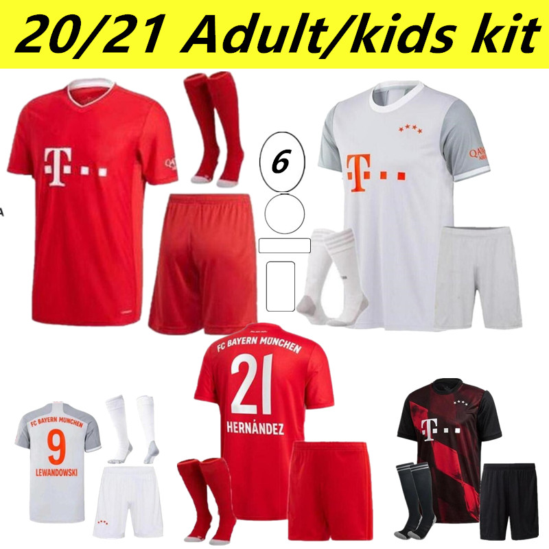 

bAyern Soccer jersey munich 20 21 fans player version SANE LEWANDOWSKI COMAN GNABRY ALABA DAVIES MULLER 2021 tops Football shirt men and KID, Black;yellow