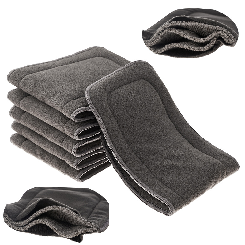 

[simfamily]10PC/set Reusable Bamboo Charcoal Insert Baby Cloth Diaper Mat Nappy Inserts Changing Liners Each Insert Wholesale 824 Y2