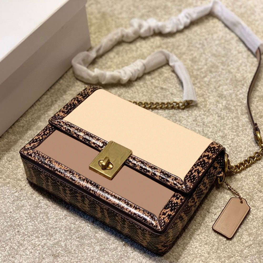 

7A+ new 2020 Hutton hatton mine small bread retro sweet shoulder his armpits chain bag printing female bagEurope and The United States to, Coffee