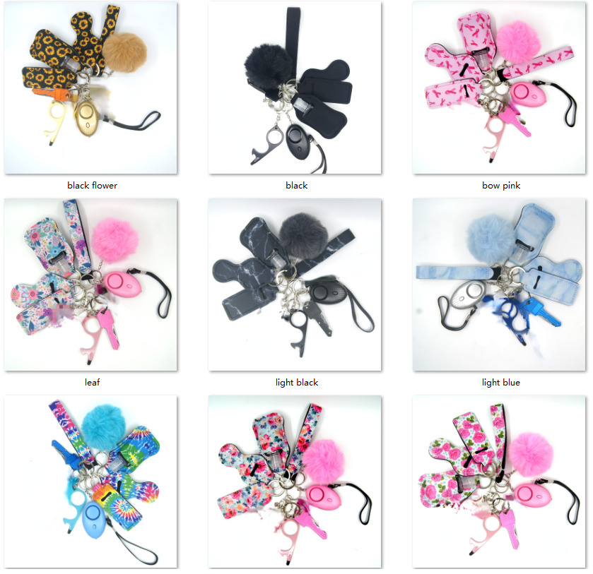 

Personal female alarm self-defense key chain girl security alarm2022