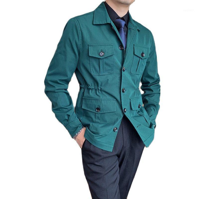 

Men's Jackets 2021 Coat Multi-pocket Gentleman's Jacket Simple Vintage Casual Wear Fashion Business Office