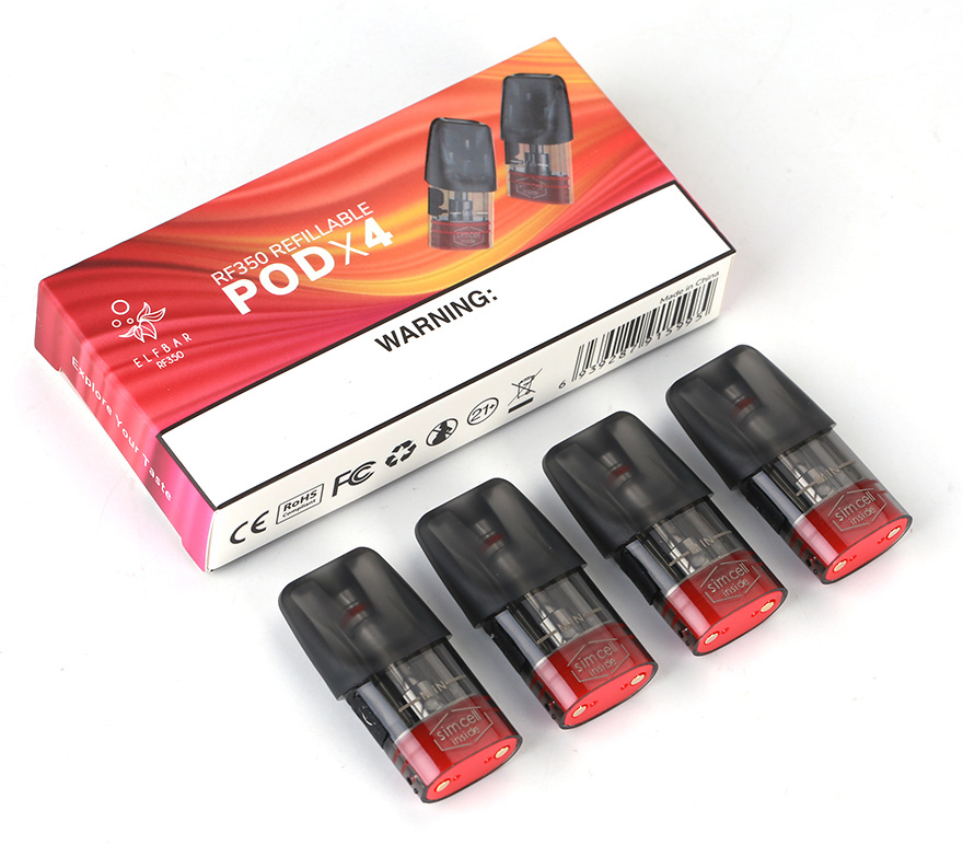 

Original Elf Bar RF350 Refillable Pod 1.6ml Atomizers 4pcs/pack
