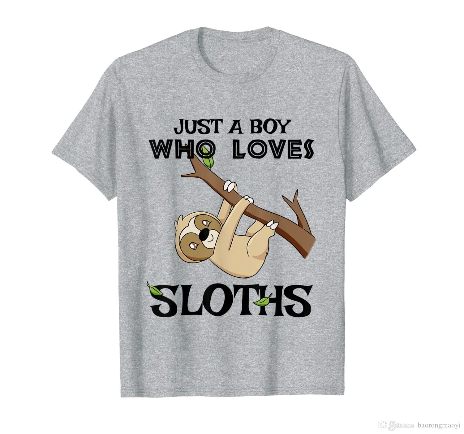 

Just a Boy Who Loves Sloths T-Shirt Funny Animal Tee, Mainly pictures