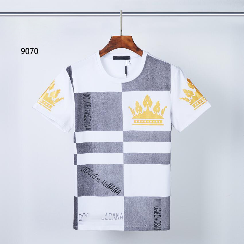 

2021 designer super high-quality men's short-sleeved T-shirt, printed T-shirt, black and white fashion design to wear, White;black