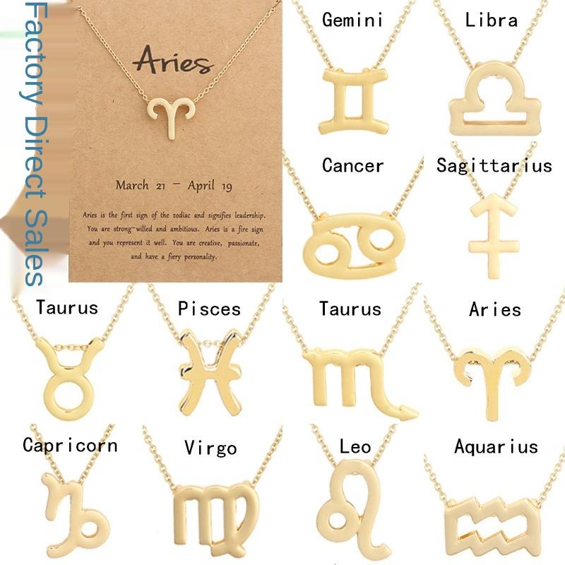 

Pendant Necklaces Small Zodiac Sign Necklace/Astrological Signs /Zodiac Symbols Necklaces/Horoscope Charm Choker 18" - Taurus