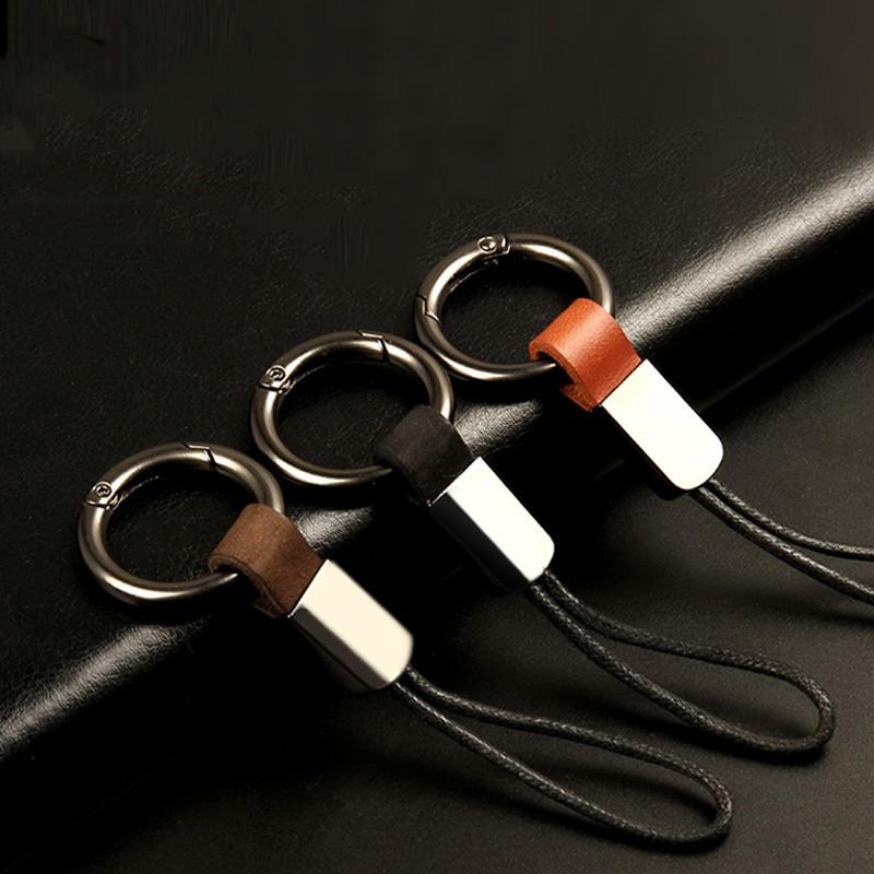 

Keychains VENIWAY High-Grade First Layer Cowhide Rope Car Keychain Genuine Leather Women Men Jewelry Key Rings Holder Chain