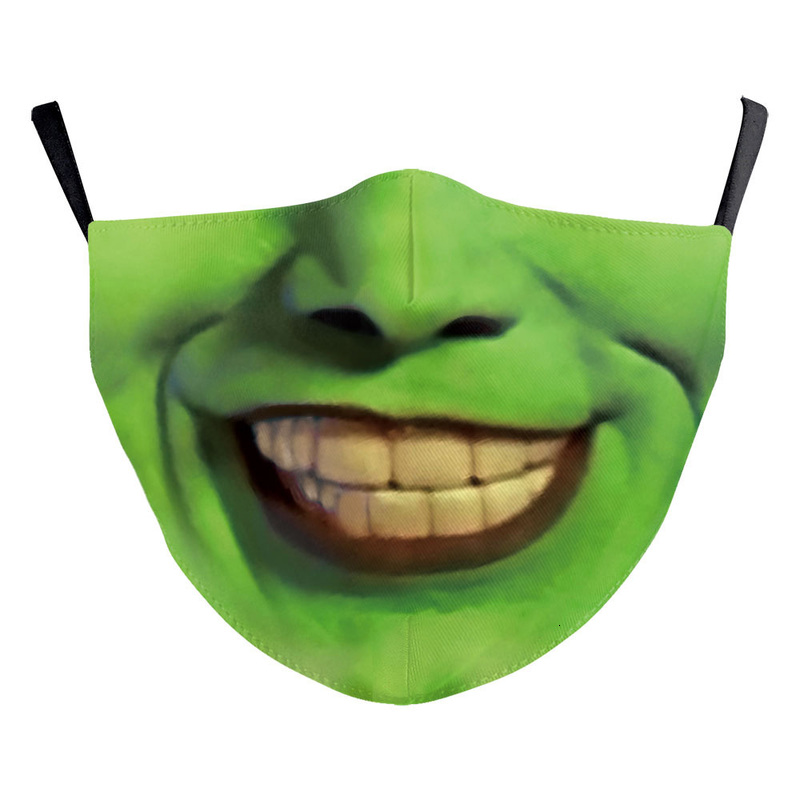 

Horror Fashion Printing Masks Women's Men Unisex Halloween Cospaly Face-protection Cycling Spots Breathable Adult Party Mask