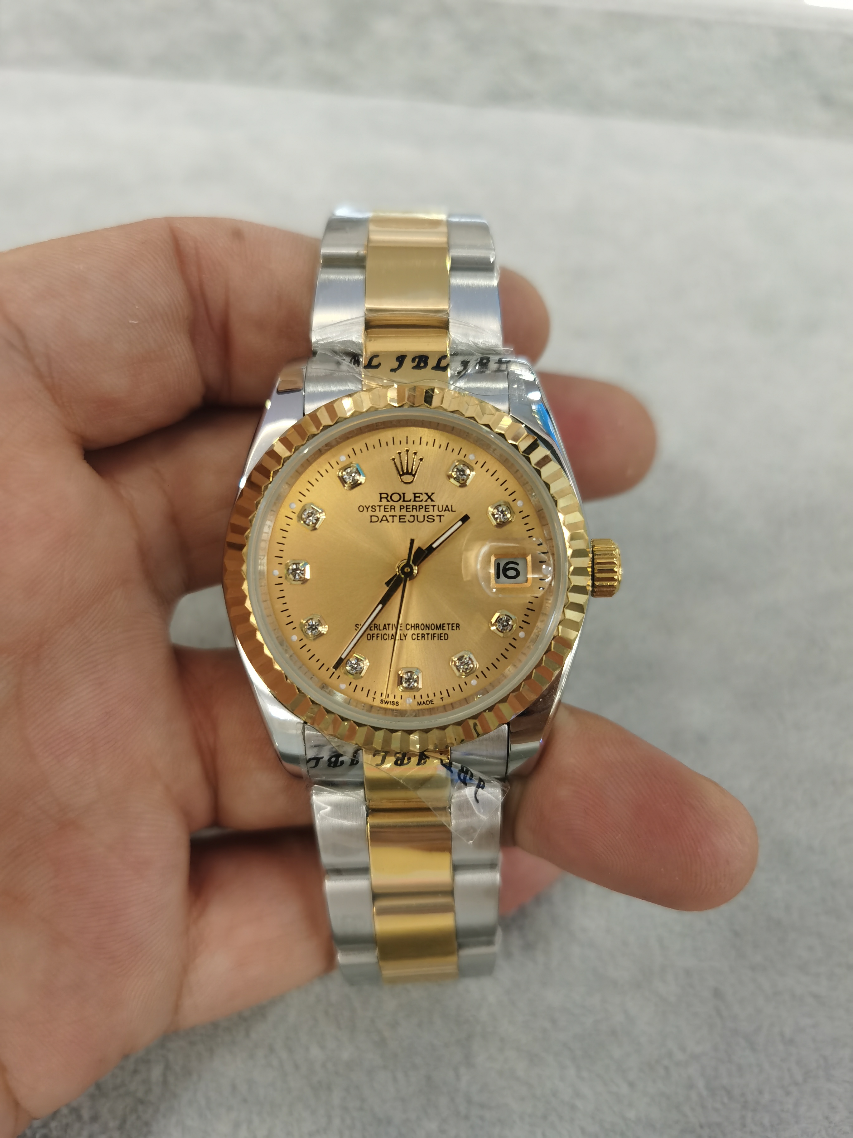 Avec boîte originale Montres mécaniques pour hommes Automatique 2813 en acier en or Hommes 126333 Bezel 116333 Montre Sapphire Bracelet Jubilé 12