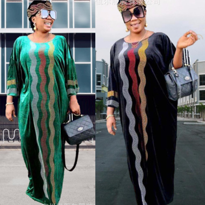 

African Muslim Dress Women Veet Diamond Abaya Moroccan Kaftan Islamic Clothing Moroccan Kaftan Djellaba Jubah Musulman Robe