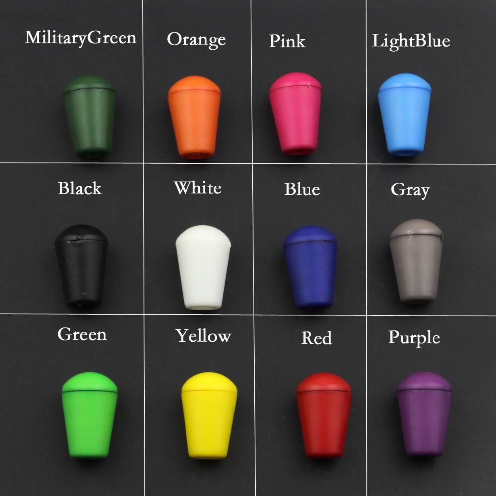 

200pcs/lot Colorful Cord Ends Bell Stopper With Lid Lock Plastic Toggle Clip For Paracord Clothes Bag Sports Wear Shoe, Silver