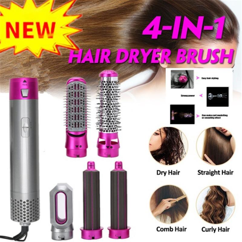 

Electric Hair Brushes Multi Functional 5 In1 Dryer Comb Curling Straightening Styling Straightener Curler Air Iron