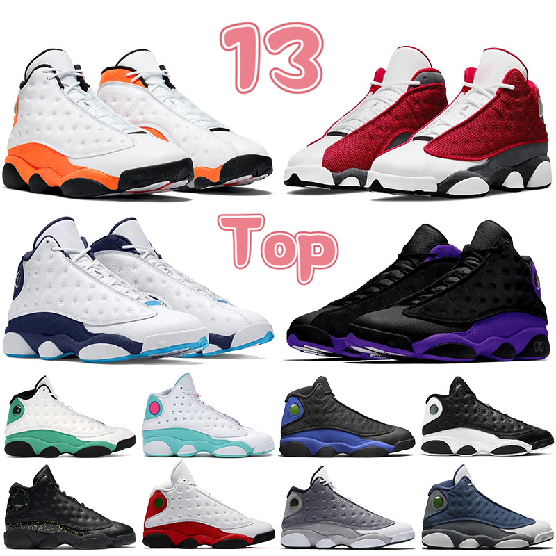 

2021 Top 13 13s men women basketball shoes black court purple Gold glitter red flint lucky green starfish obsidian mens trainers sneakers, 38 bubble wrap packaging