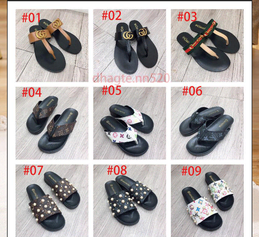 

2021 Women Sandals Designer Shoes Luxury Slide Summer GG&#13GG Fashion Wide Flat Slippery With Thick Sandal Slipper Flip Flops size 36-42, #04
