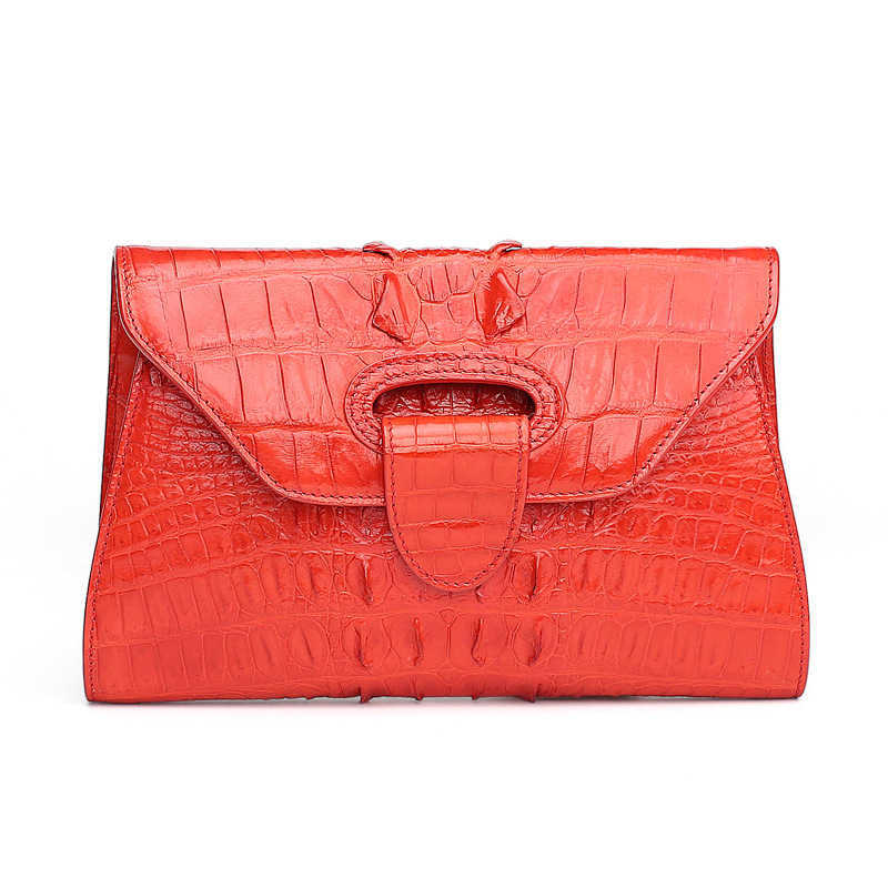 

Crocodile banquet Single Shoulder Messenger women's leather hand fashion temperament high-grade chain bag lady, Black