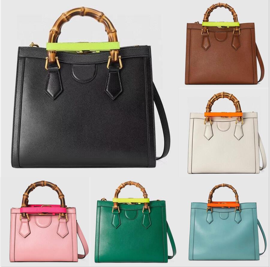 

Handbag Tote Bags Bamboo Double Handle Golden Metal Letter decoration shoulder bag large capacity fashion style design