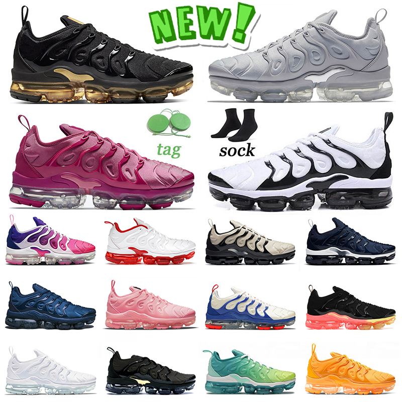 

New Arrival Tn Plus Running Shoes Mens Women Metallic Gold Cool Grey Magenta White Black Cherry Light Bone Midnight Blue Bubblegum Tuned Cushion Sports Sneakers 36-47, D20 light menta 36-40